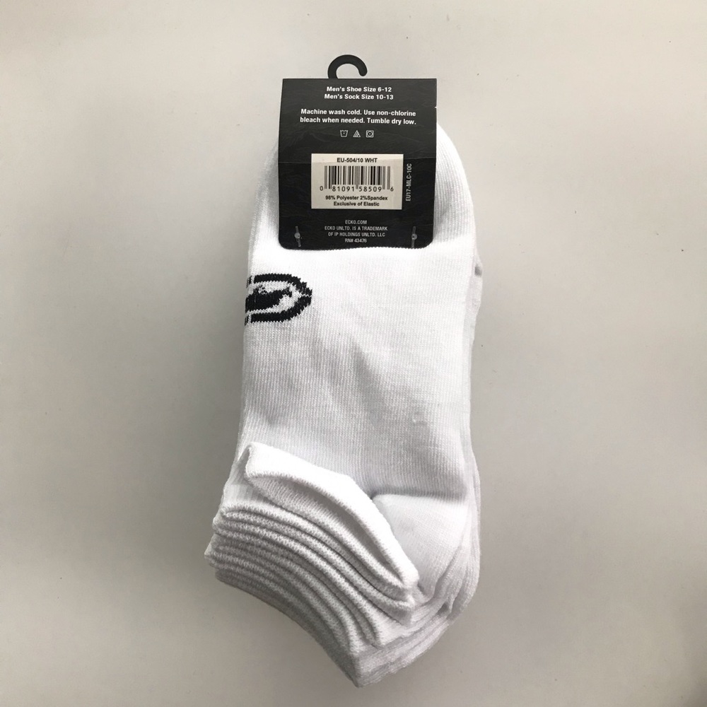 Ecko Unlimited men’s low cut socks 10 pack 6-12 white - Picture 2 of 2